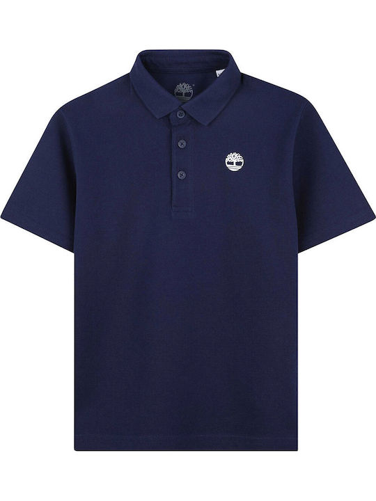 Timberland Παιδικό Polo Κοντομάνικο Μπλε