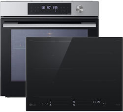 LG Άνω Πάγκου με Επαγωγικές Εστίες Inox WSED7612S + CBIZ2435B