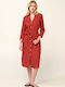 Summer Midi Dress Red Chili