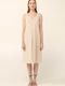 Sommer Midi Damenkleid Beiges Haut