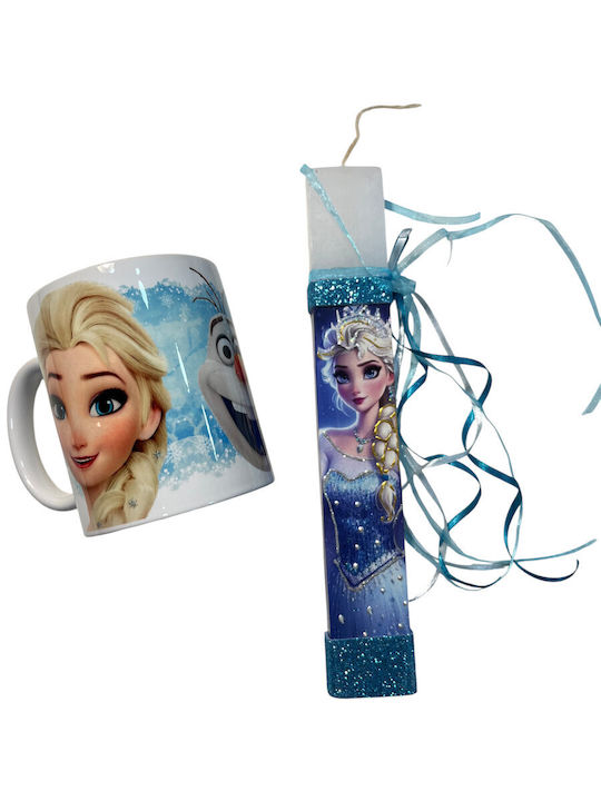 Πασχαλινή Λαμπάδα Frozen Στρογγυλή Αρωματική και Χειροποίητη