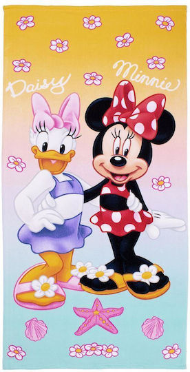 Dimcol Παιδική Πετσέτα Θαλάσσης Ροζ Minnie 140x70εκ.
