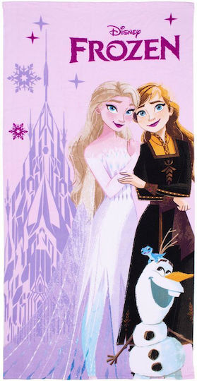 Dimcol Prosoape de plajă pentru copii Roz Frozen 140x70cm
