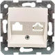 Placă Frontală Scheletică Karre pentru Montare Priză Ict Keystone Jack Culoare Crem/90967315