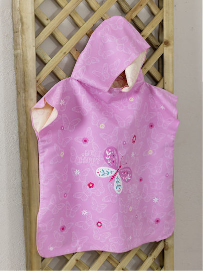 Nima Kids Poncho No 3/5 Be Happy Pink