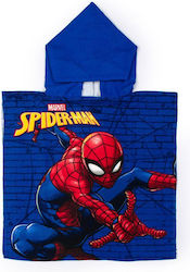 Dimcol Πόντσο Θαλάσσης Quick Dry Marvel Spider-man 04 50x100 Blue 100% Microfiber