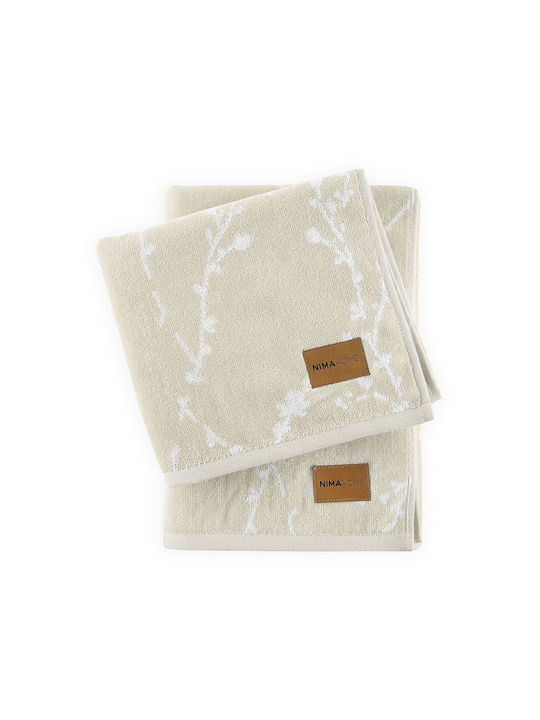Nima Facecloth Semeli 50x90cm Beige, White Weight 480gr/m²