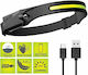 ACP Rechargeable Headlamp LED IPX4 with Maximum Brightness 350lm White