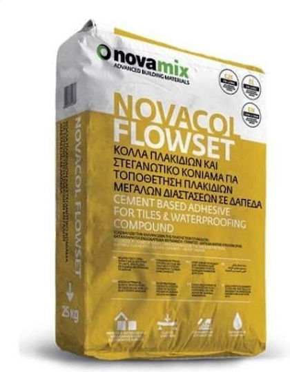 Novamix Novacol Flowset Klebstoff + Dichtstoff Grau 25kg
