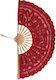 Silk Fashion Handmade Red Fan 27cm