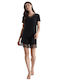 Penye Mood Sommer Damen Pyjama-Set Black