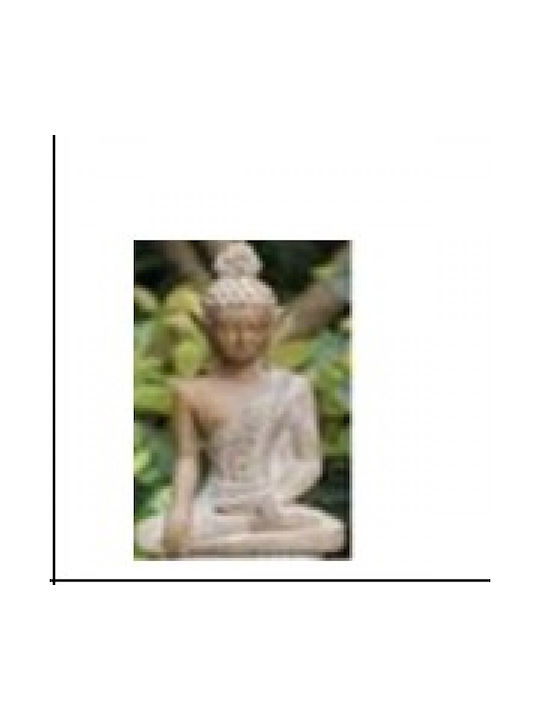 Dekorative Buddha-Figur Harz Grau Gold Details Abmessung 18cm Tr-161