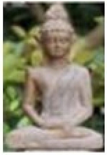 Figurină Decorativă Buddha Rășină Gri Detalii Aurii Dimensiune 26cm Tr-162