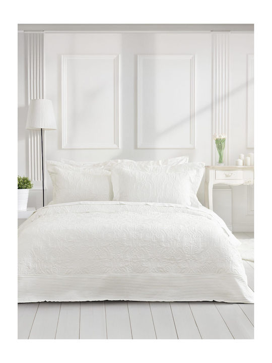 Nima Harmony Σετ Κουβερλί Υπέρδιπλο Microfiber Off White Εκρού 240x260cm
