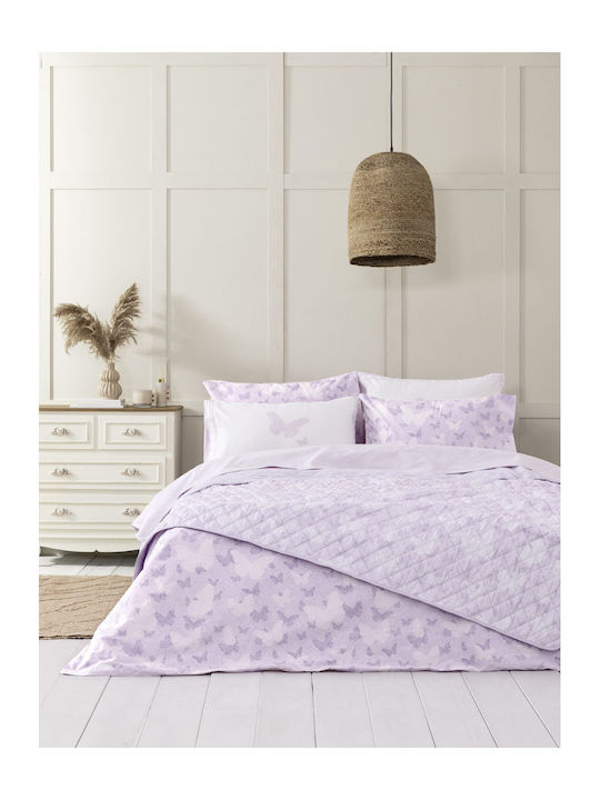 Nima Beta Покривало Кингсайз Микрофибър Pink, Lilac 220x240см