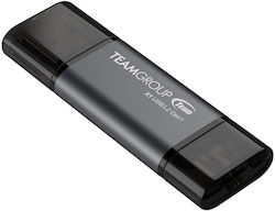 TeamGroup X1 64GB USB 3.2 USB-A & USB-C Γκρι TeamGroup X1 64GB USB 3.2 USB-A & USB-C Γκρι