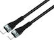 Conceptronic Regular USB 2.0 Cablu USB-C bărbătesc - USB-C 100W Negru 1.2m (ETTA01B12)