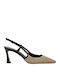 Leather Black Heels with Strap
