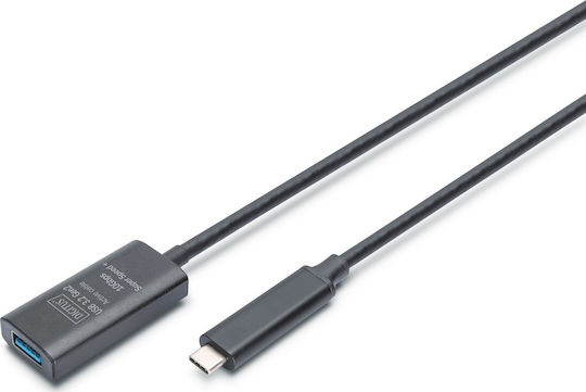 Digitus USB 2.0 Cablu USB-A - USB-A female Negru 5m DA-73113