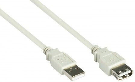 Good Connections 1m USB 2.0 Cable A-Male to A-Female Gray (2511-OF1)