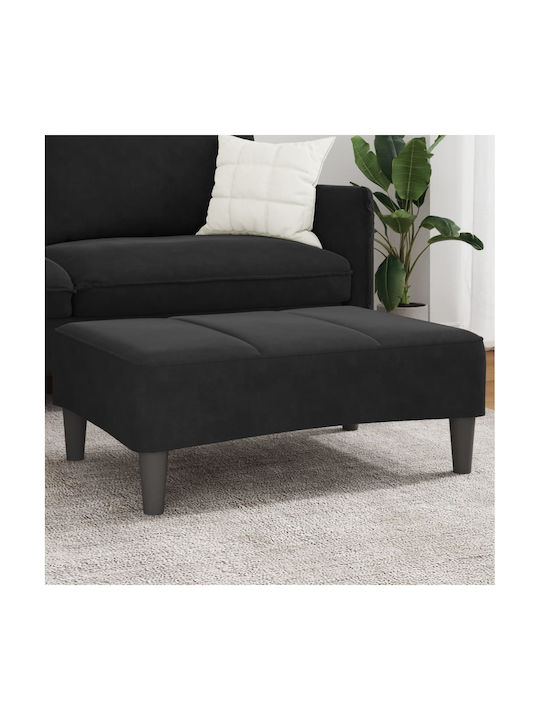 Stool Footstool Upholstered with Velvet Black 7...