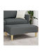 Fabric Upholstered Footstool Dark Gray 77x55x31cm