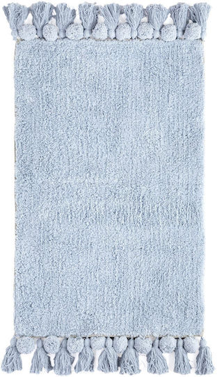 Nima Бански килим Памук Правоъгълена Fresh Soft Blue Light Blue 50x80бр