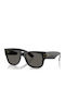 Ray Ban Mega Wayfarer Unisex Γυαλιά Ηλίου με Μαύρο Κοκκάλινο Σκελετό και Μαύρο Φακό RB0840S 6826J5