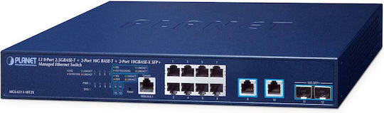 Planet Technology Managed L2 Switch with 10 Gigabit (1Gbps) Ethernet Ports and 2 SFP Ports