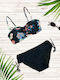 Bikini Set Floral Black