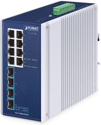 Planet Technology IGS-1000-8T4X Managed L2 PoE Switch με 8 Θύρες Gigabit (1Gbps) Ethernet και 4 SFP Θύρες