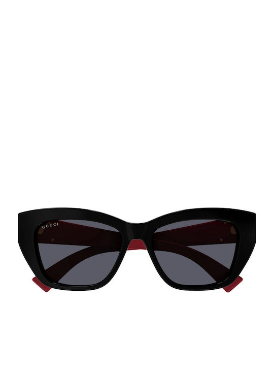 Gucci Damen Sonnenbrille mit Schwarz Kunststoff Gestell und Schwarz Linse GG1844SA 004