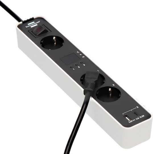 Brennenstuhl Ecolor Power Strip 3 Positions with 1 USB-A and Cable 1.5m