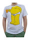 Herrenbluse Homer Simpson Oc673-weiß