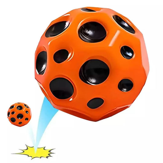 Poudya Bouncy Moon Ball Kids Crazy Ball Orange 15cm.