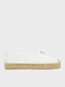 Women's Leather Espadrilles White