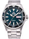 Orient Diver Ανδρικό Ρολόι 41.8mm Αυτόματο με Ασημί Μεταλλικό Μπρασελέ