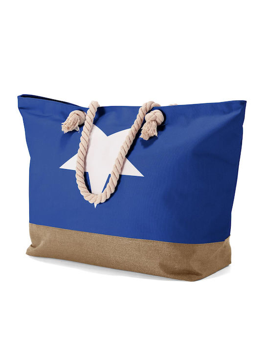 Benzi Fabric Beach Bag Blue
