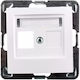 Ospel Impresja Single Network Socket RJ45 in Wh...