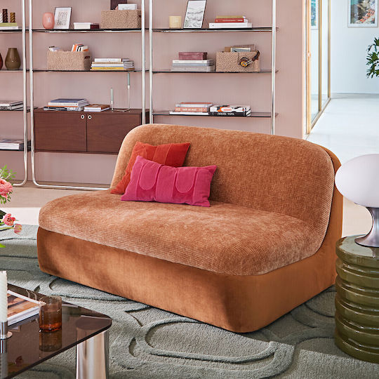 Ventis Two-Seater Velvet Couch Velvet Cotelé 146x76x100 cm