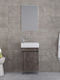 Furnibath Πάγκος με Νιπτήρα & Καθρέπτη Μ45xΒ60xΥ26cm Grey