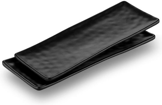 Novatex Сервизна Плато Меламин Черен 28.6x11.2бр 1бр