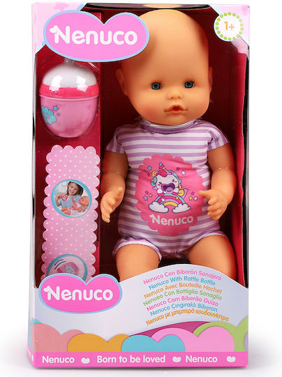 Giochi Preziosi Nenuco Set Papușă Bebe Biberon Zornăitoare 35 cm