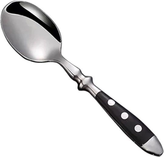 Dinox Löffelset Dessert / Eiscreme Edelstahl Schwarz 15.2cm 12Stück