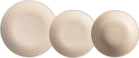 General Trade Beige Porcelain Dinnerware Set 18pcs