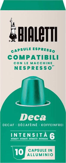 Bialetti Капсули Еспресо Декафеинирано Безкофеинов Съвместими с машина Nespresso 10капси