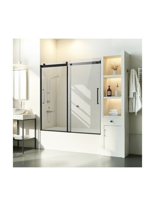 Vevor Fixed Side Bathtub 56-60x145cm Chrome
