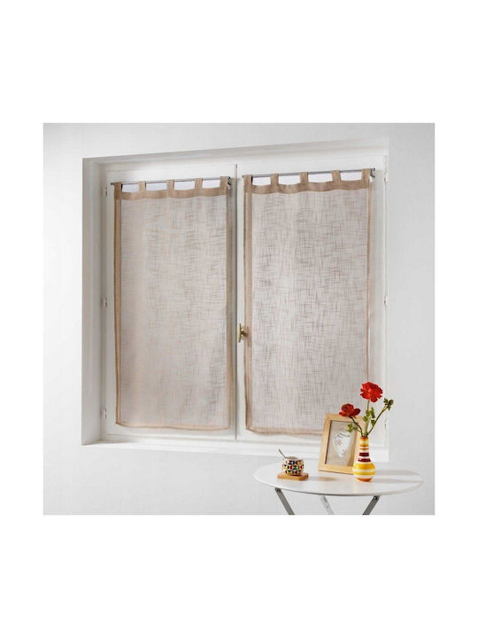 Douceur d'Intérieur Haltona Brown Window Curtain Set with Pencil Pleat 60x160cm