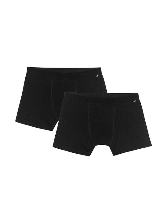 4F Herren Boxershorts Schwarz 2Packung