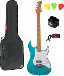 Jet Guitars JS-450 Комплект Електрическа Китара Stratocaster Синя Jet Guitars JS-450 Комплект Електрическа Китара Stratocaster Синя